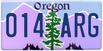 OR license plate 014ARG