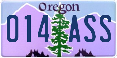 OR license plate 014ASS