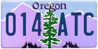 OR license plate 014ATC