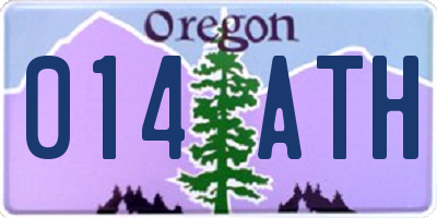 OR license plate 014ATH