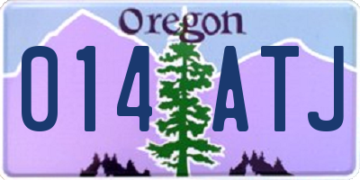 OR license plate 014ATJ