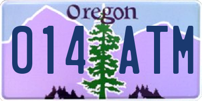 OR license plate 014ATM