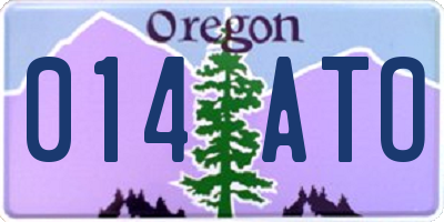 OR license plate 014ATO