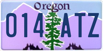 OR license plate 014ATZ