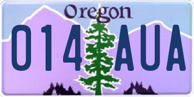 OR license plate 014AUA