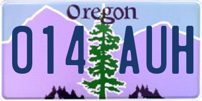 OR license plate 014AUH