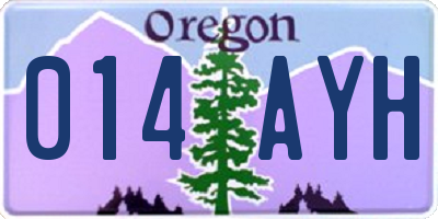 OR license plate 014AYH