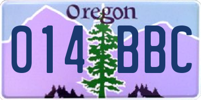 OR license plate 014BBC