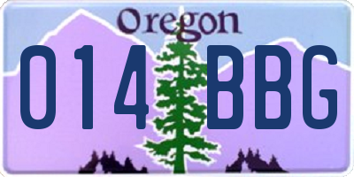 OR license plate 014BBG