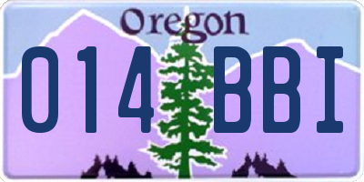 OR license plate 014BBI