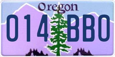 OR license plate 014BBO