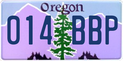 OR license plate 014BBP