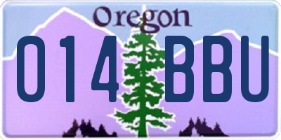 OR license plate 014BBU