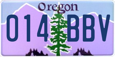 OR license plate 014BBV