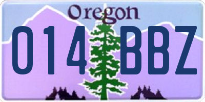 OR license plate 014BBZ