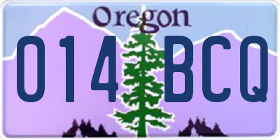 OR license plate 014BCQ