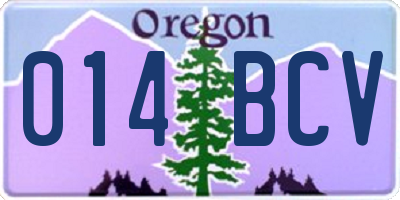 OR license plate 014BCV
