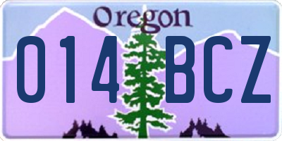 OR license plate 014BCZ