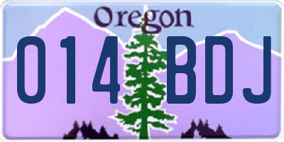 OR license plate 014BDJ