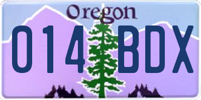 OR license plate 014BDX