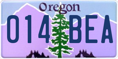 OR license plate 014BEA