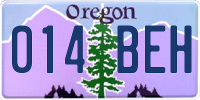 OR license plate 014BEH