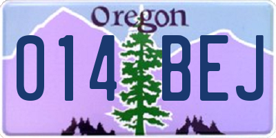 OR license plate 014BEJ