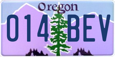 OR license plate 014BEV