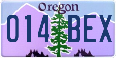 OR license plate 014BEX