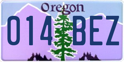 OR license plate 014BEZ