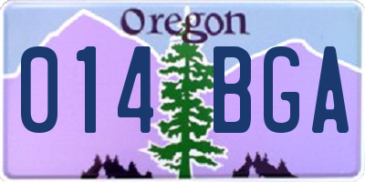 OR license plate 014BGA