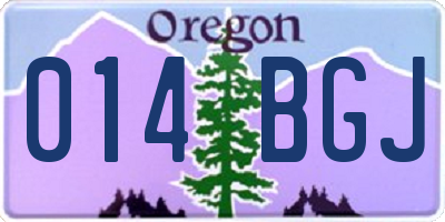 OR license plate 014BGJ
