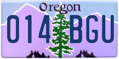 OR license plate 014BGU