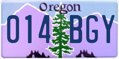 OR license plate 014BGY