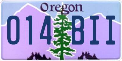 OR license plate 014BII