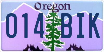 OR license plate 014BIK