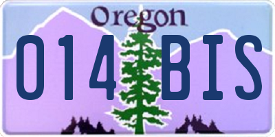OR license plate 014BIS