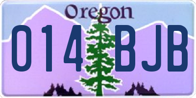OR license plate 014BJB