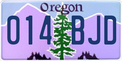 OR license plate 014BJD