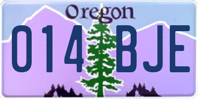 OR license plate 014BJE