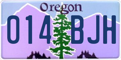 OR license plate 014BJH