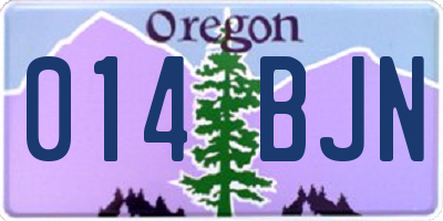OR license plate 014BJN