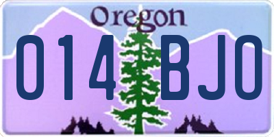OR license plate 014BJO
