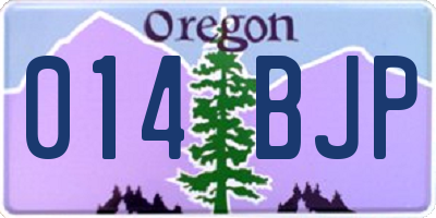 OR license plate 014BJP