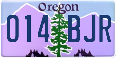 OR license plate 014BJR