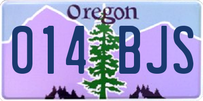 OR license plate 014BJS