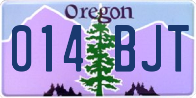OR license plate 014BJT
