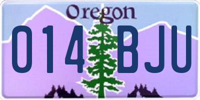 OR license plate 014BJU