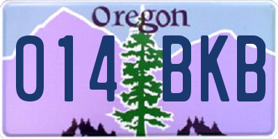 OR license plate 014BKB
