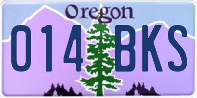 OR license plate 014BKS